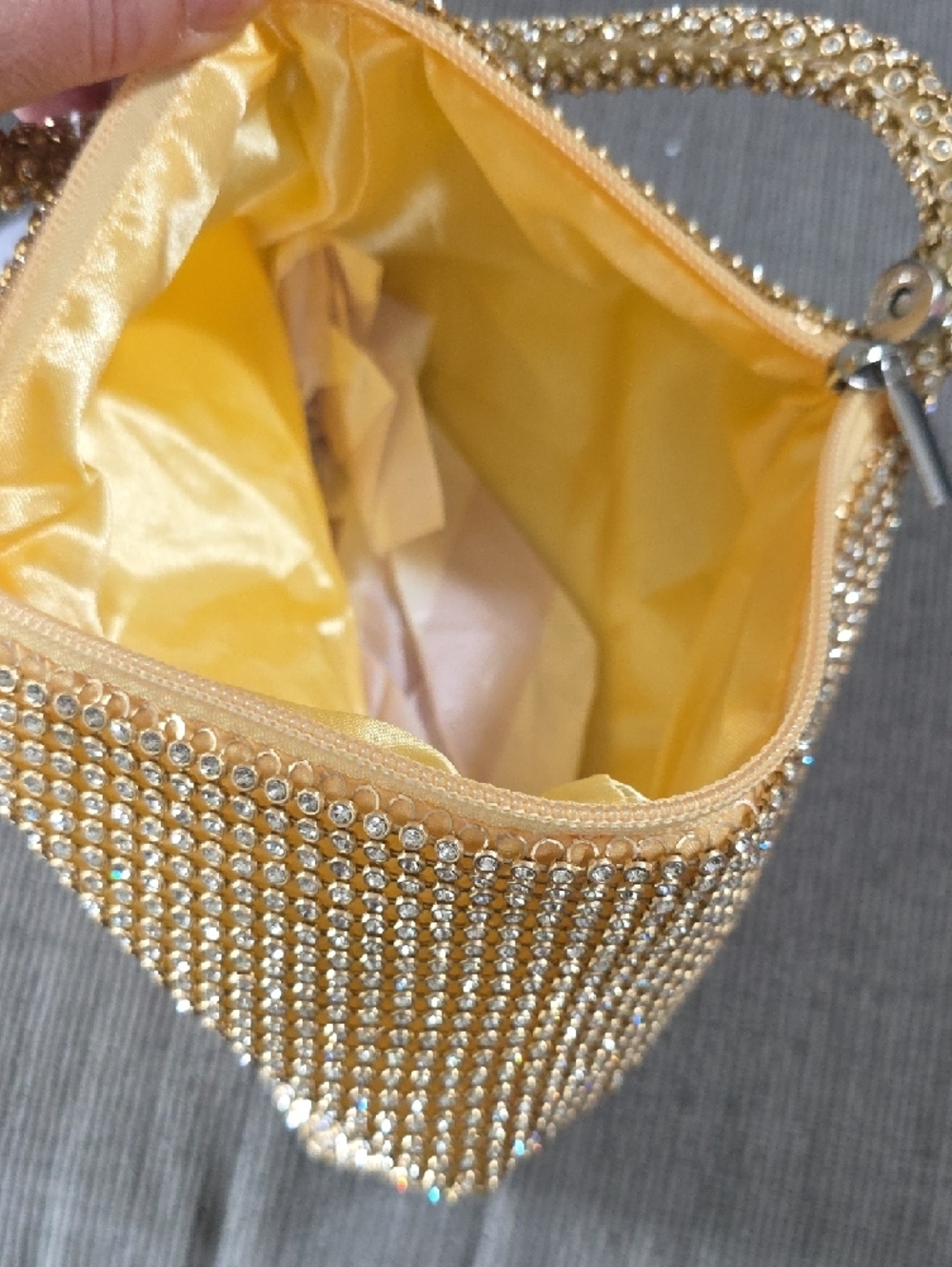 Babeyond Gold Crystal-Embellished Evening Bag, NWT, Prom Or Wedding - Picture 9 of 14